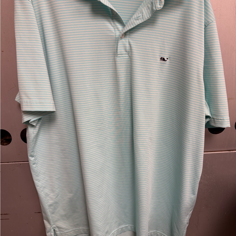 Men's Light Blue Striped Vineyard Vines XL shirt